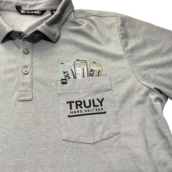 Travis Mathew Side Bet Golf Polo Truly Hard Seltzer Heather Medium Grey Size XL - Picture 3 of 11